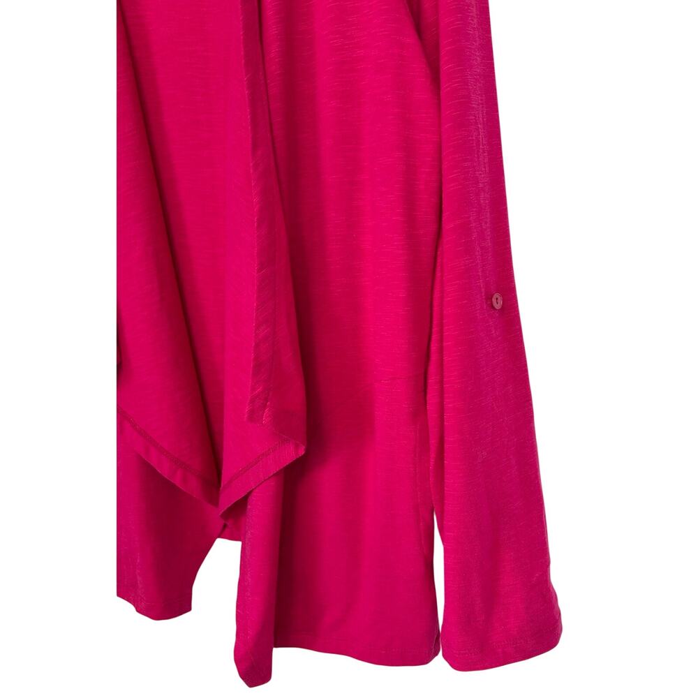 NWOT Talbots Open Draped Cardigan Sweater Fuchsia Pink Size M - Picture 3 of 7